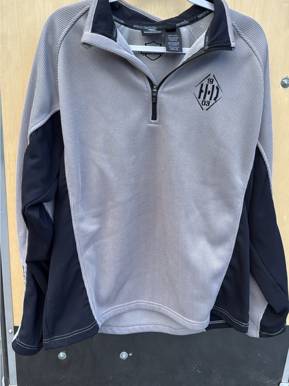 Men’s XL Harley Davidson 3/4 zip pullover